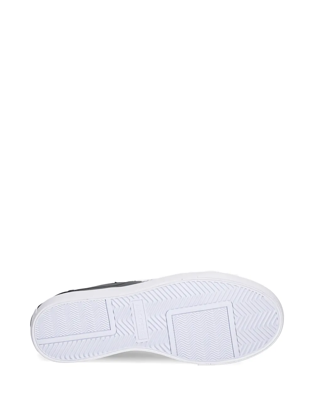 Lacoste Ziane leren sneakers met plateauzool en logo-detail Zwart
