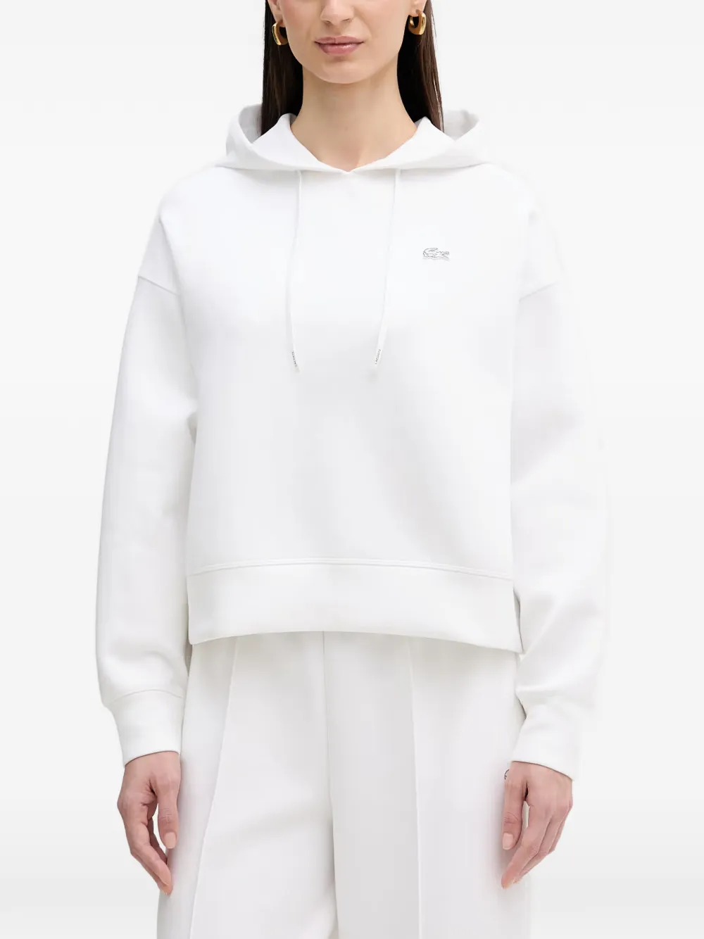 Lacoste Hoodie mit Kordelzug - Weiß