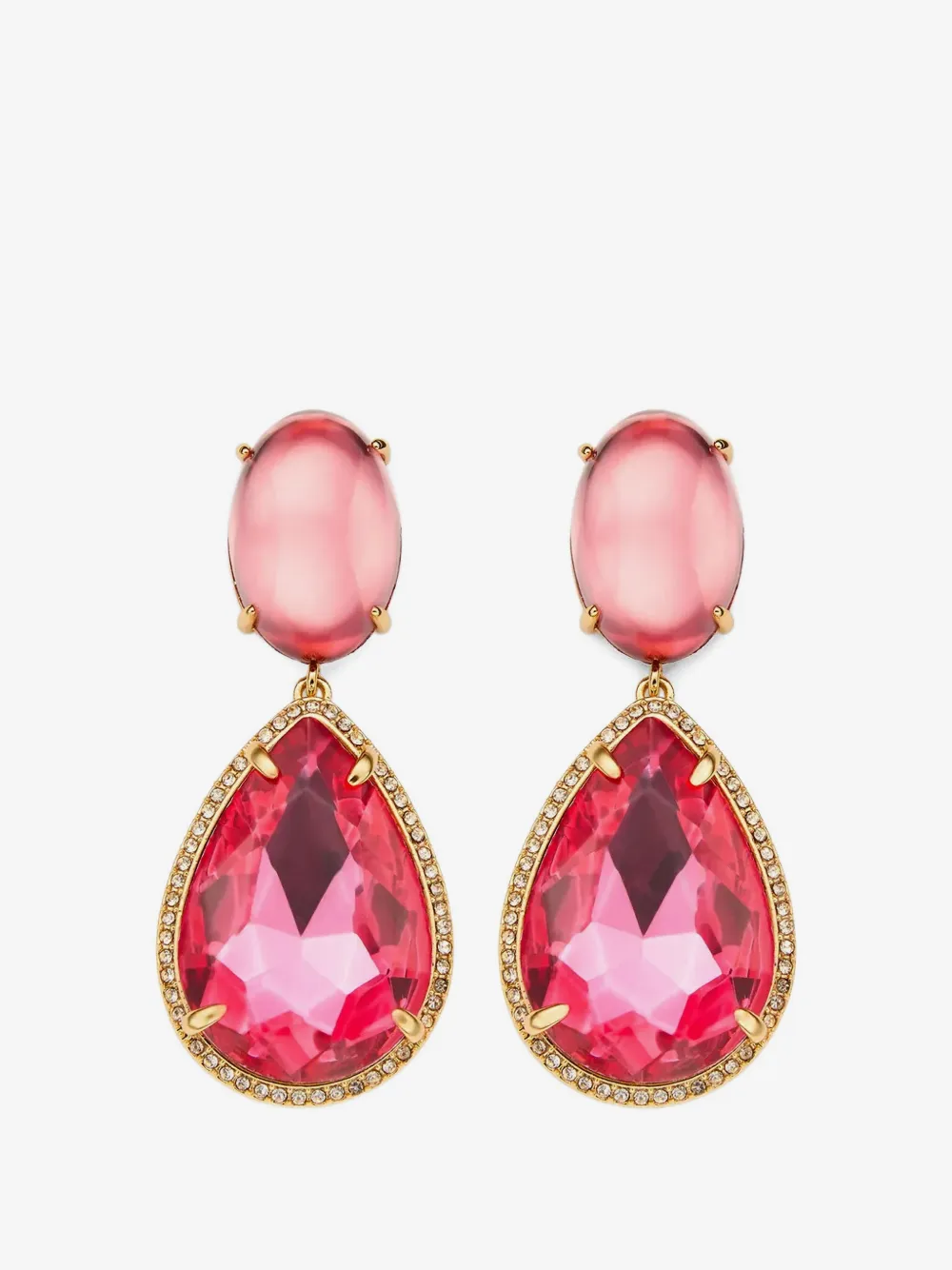 crystal-embellished drop earrings