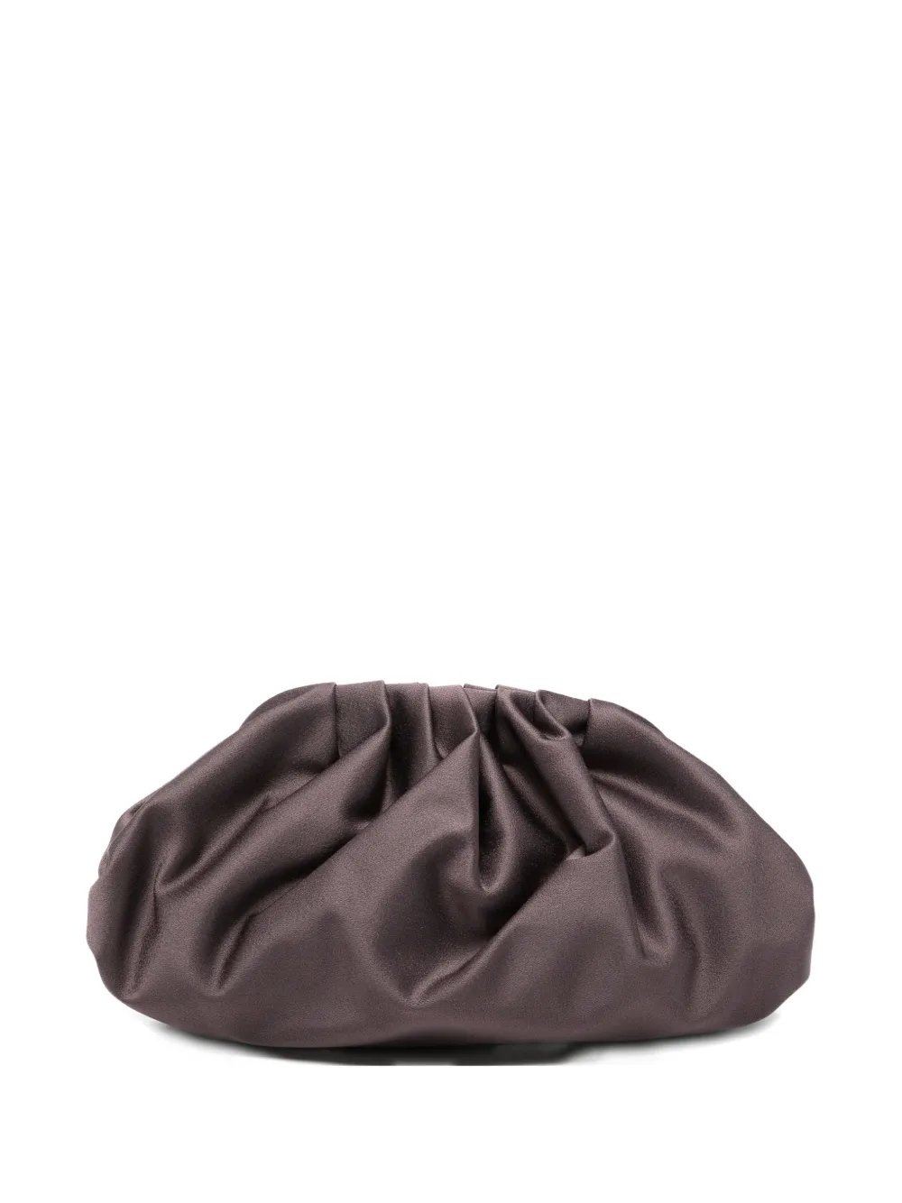Antonelli Tuc ruched satin clutch bag - Viola