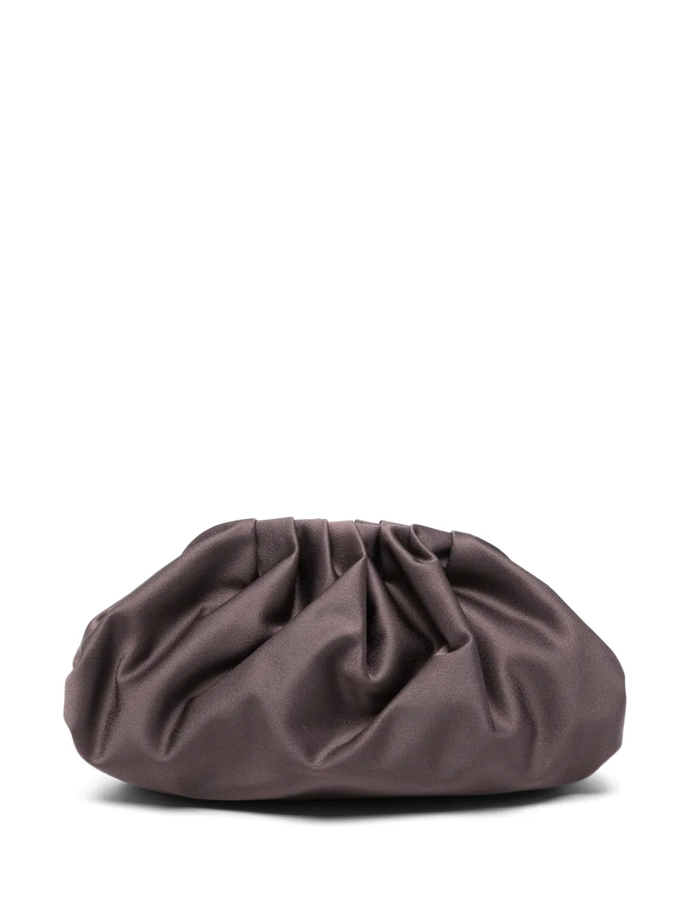 Antonelli Tuc ruched satin clutch bag - Viola