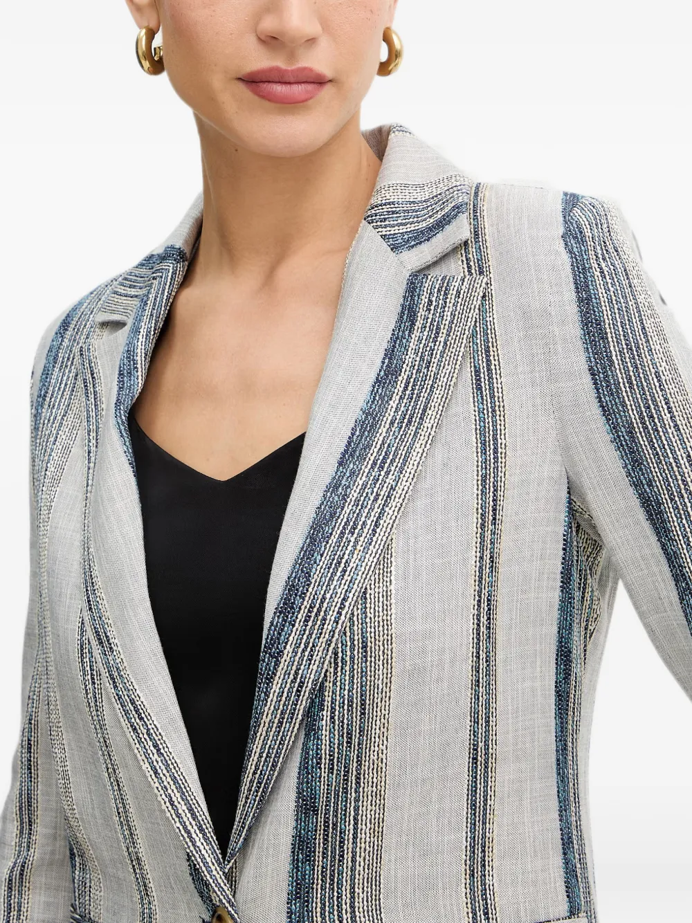 FRACOMINA Blazer met enkele rij knopen Grijs