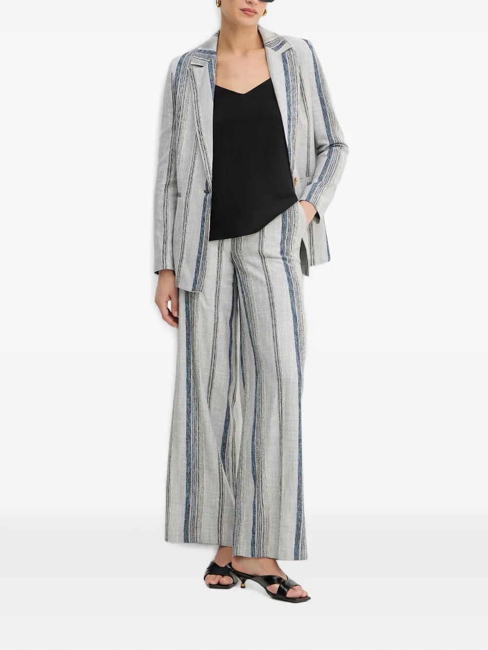 FRACOMINA Blazer met enkele rij knopen Grijs