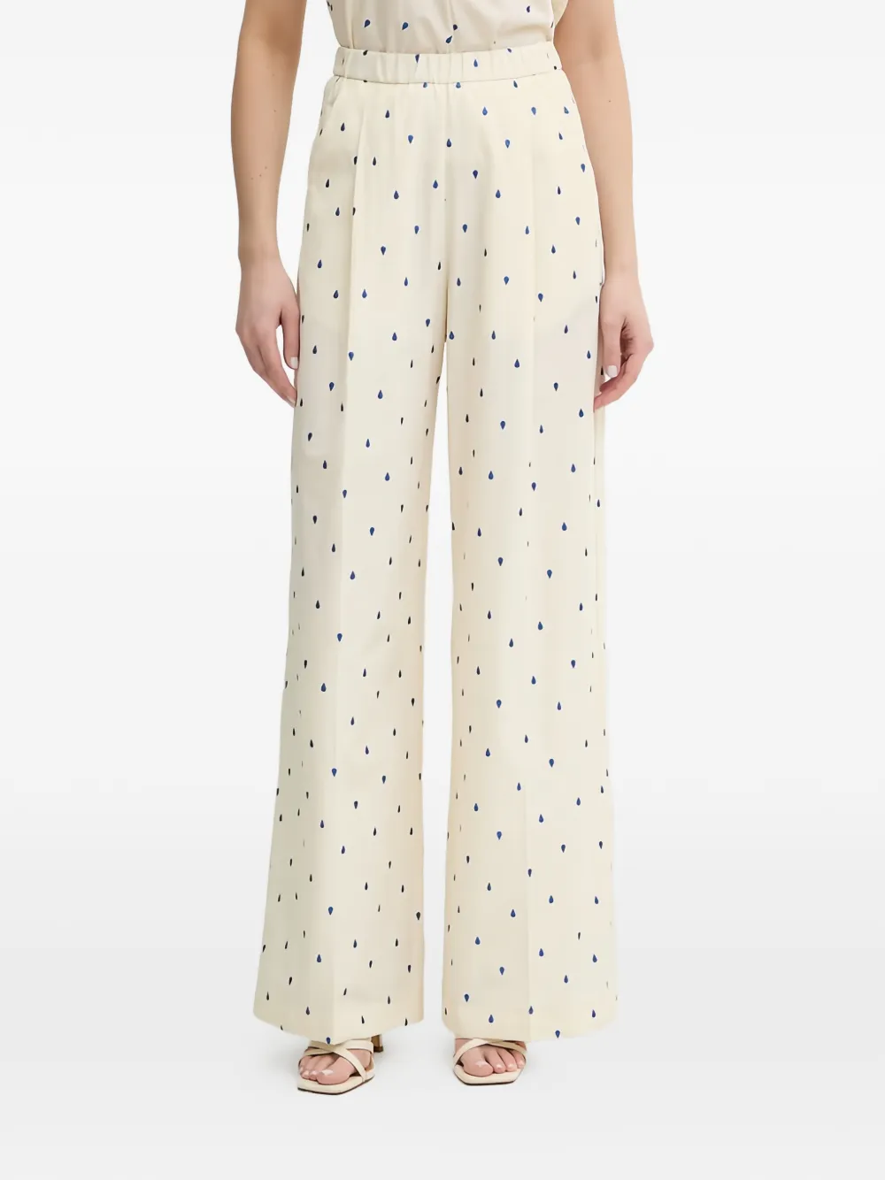 Forte Forte teardrop-print trousers - Neutrals
