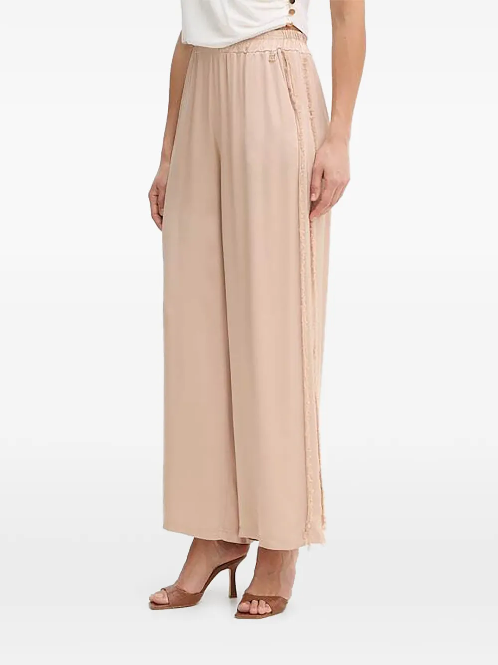 FRACOMINA fringed-detail trousers - Toni neutri