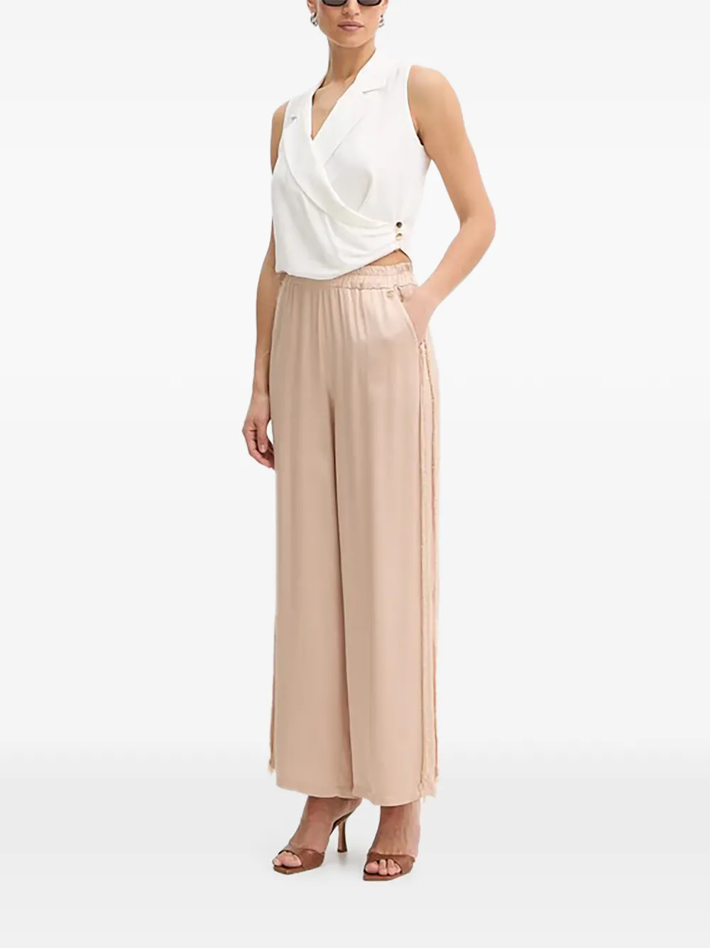 FRACOMINA Broek met franje Beige