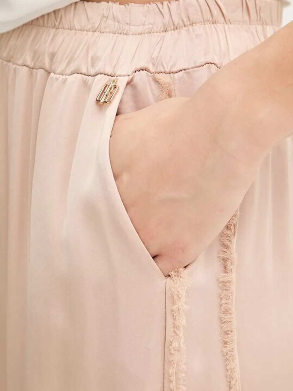 FRACOMINA Broek met franje Beige