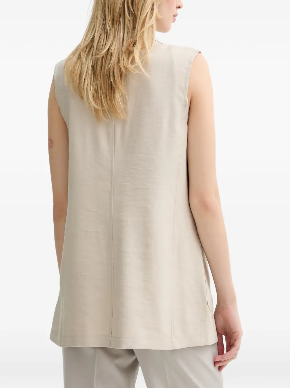 FRACOMINA Gilet met enkele knoop Beige