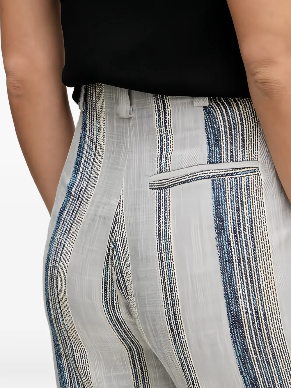 FRACOMINA Gestreepte broek Grijs