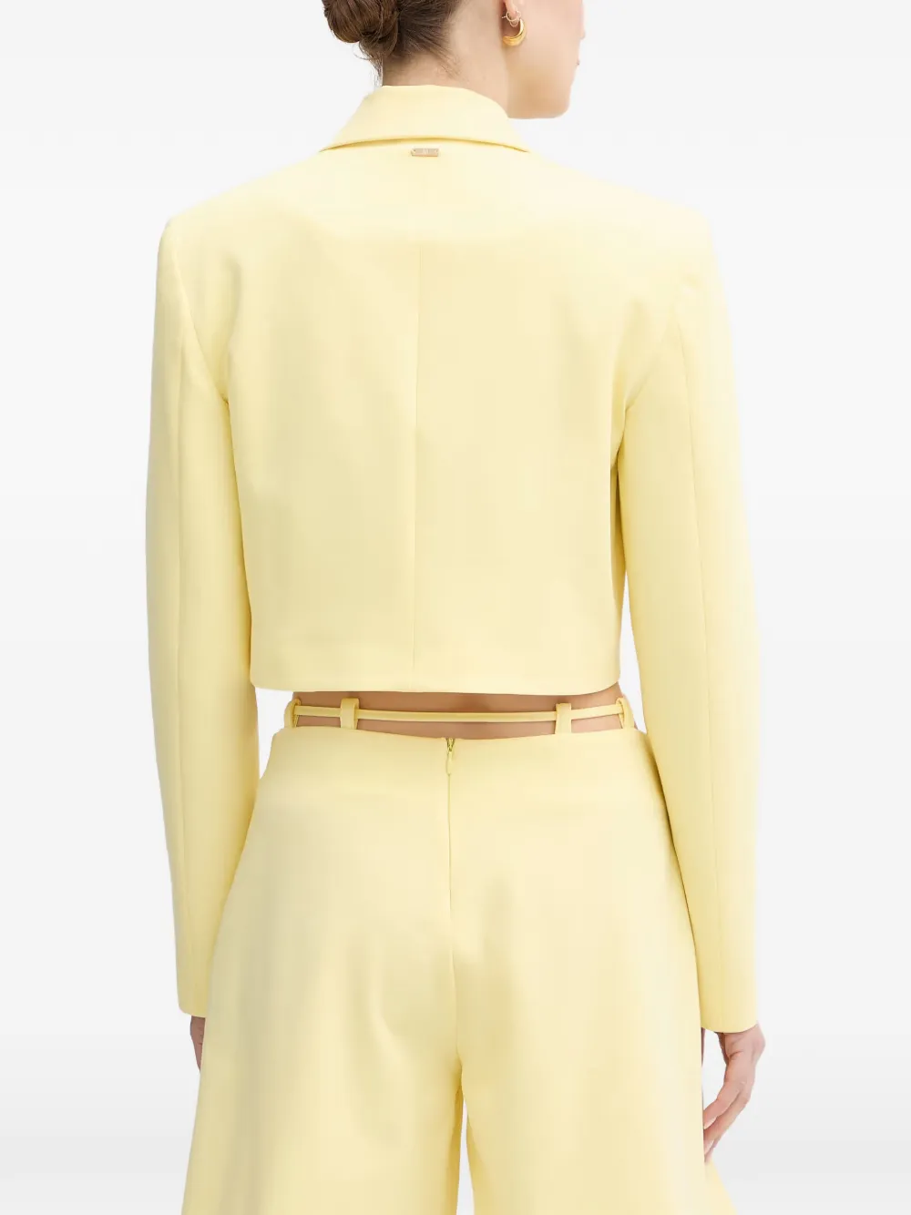 FRACOMINA Cropped blazer Geel