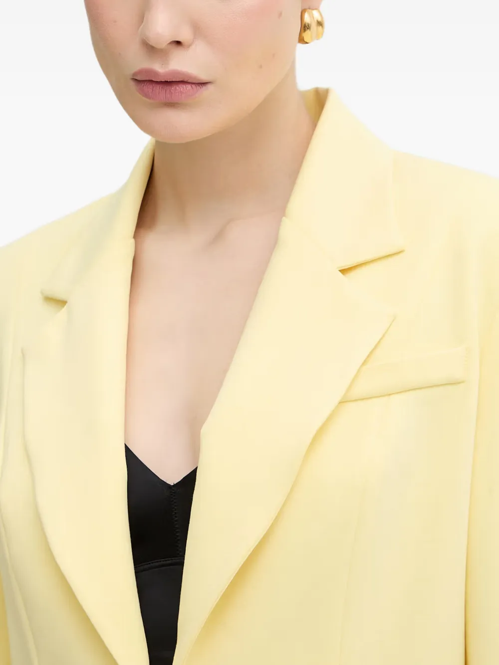 FRACOMINA Cropped blazer Geel