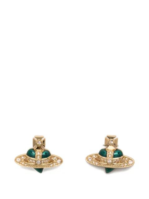 Vivienne Westwood diamante heart earrings