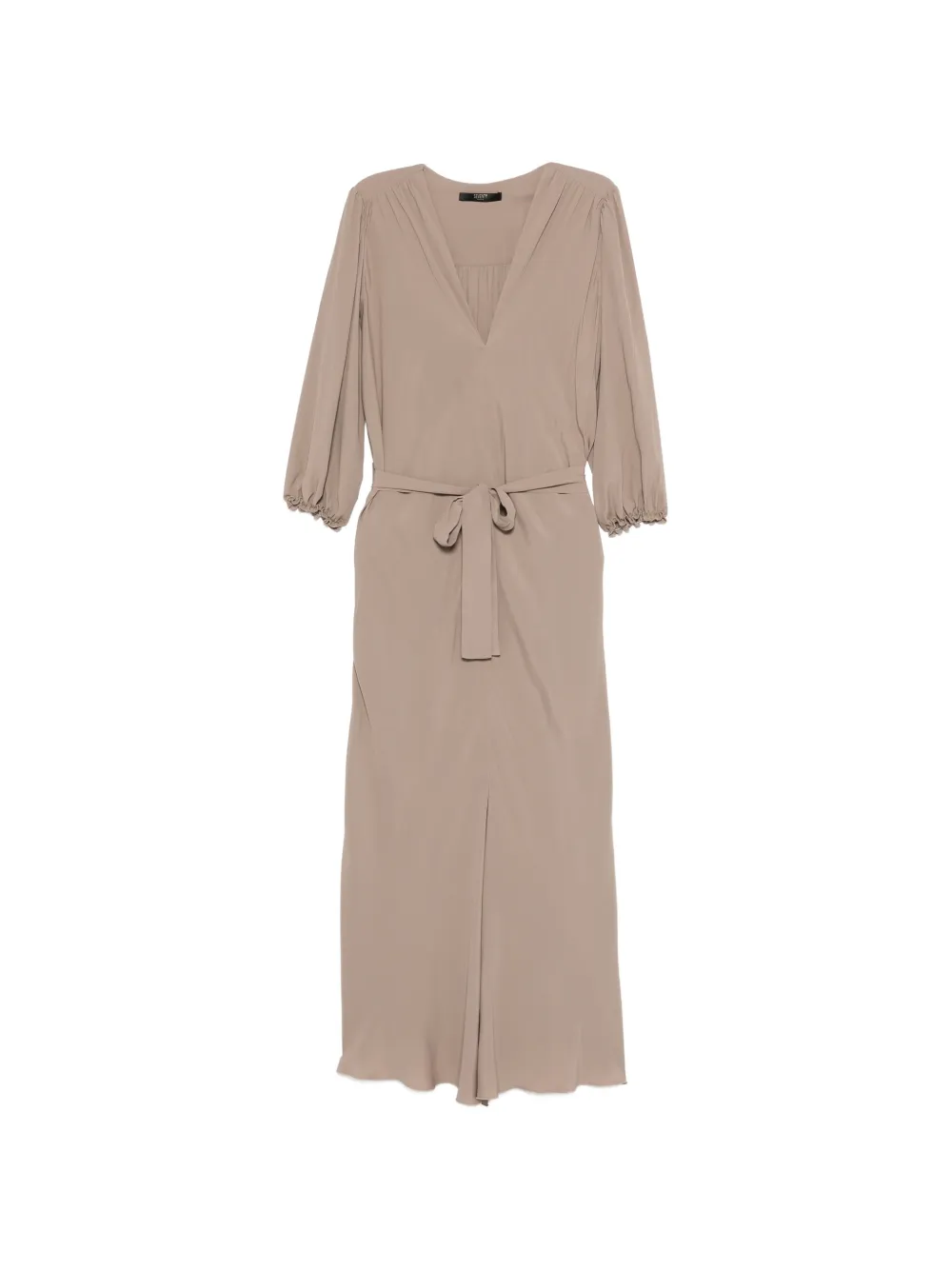 Seventy V-neck Belted Dress In Brown