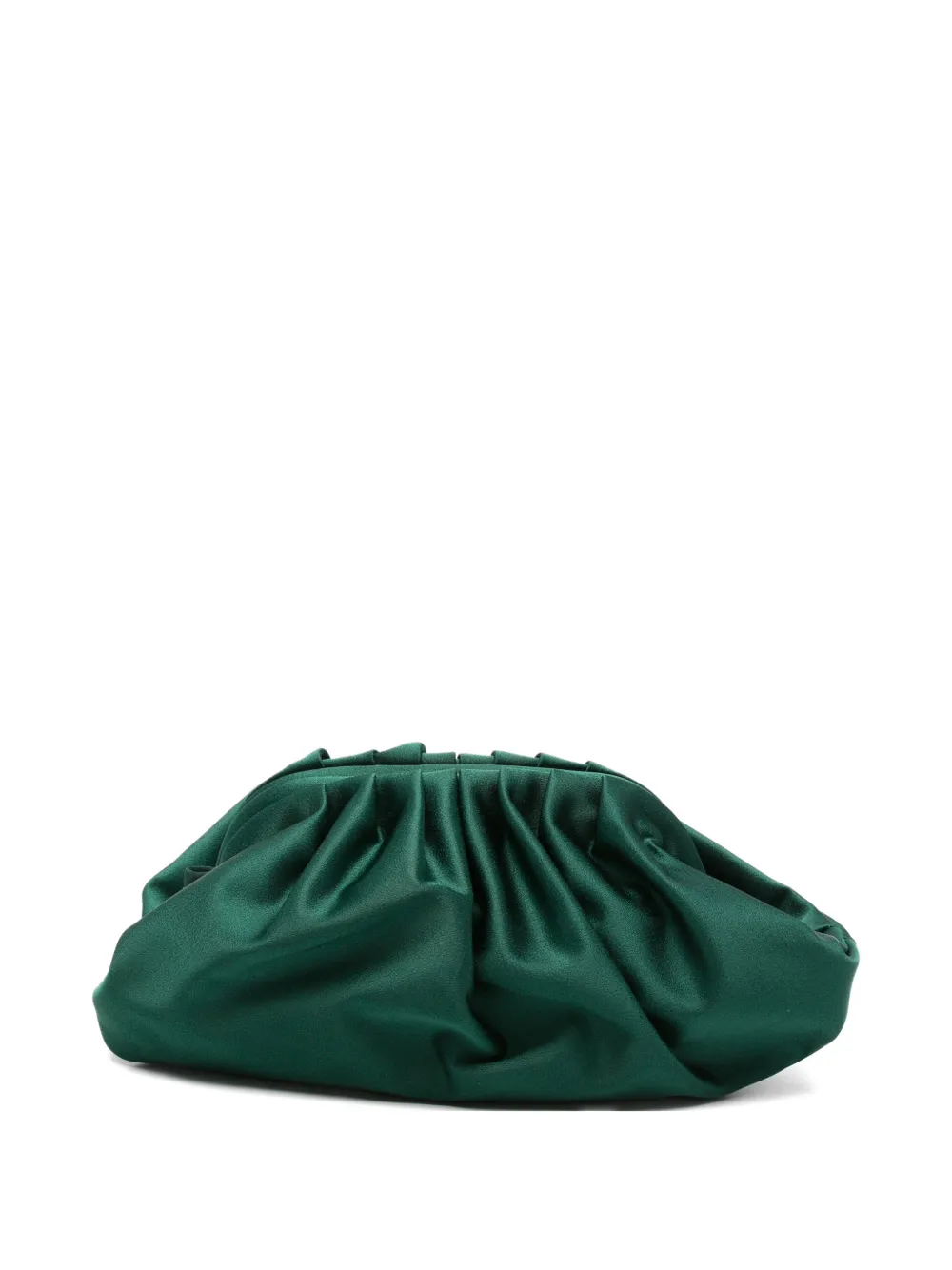 Antonelli ruched satin clutch bag - Verde