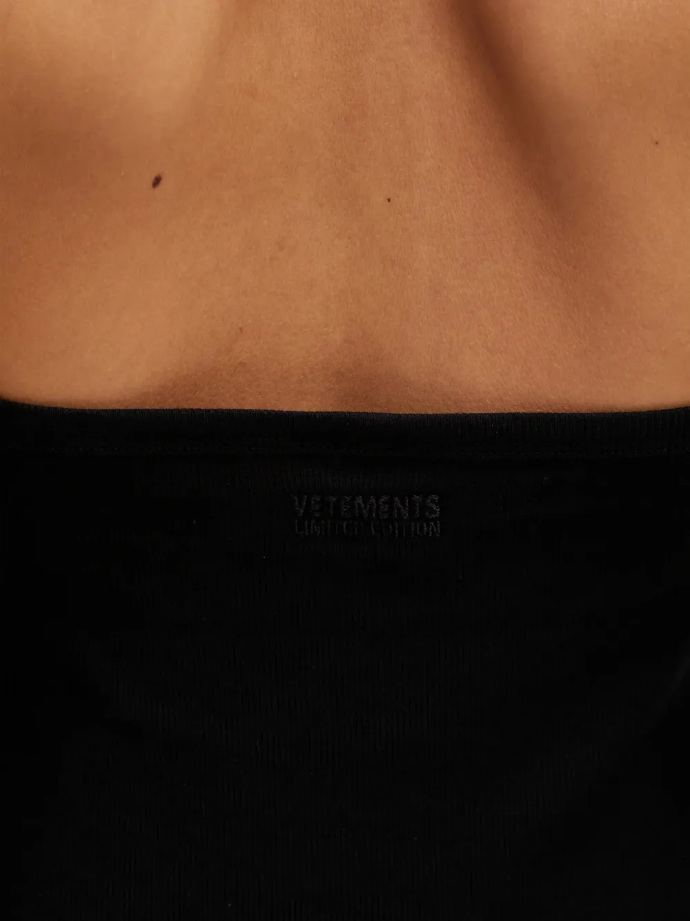 VETEMENTS Geribbelde mini-jurk Zwart