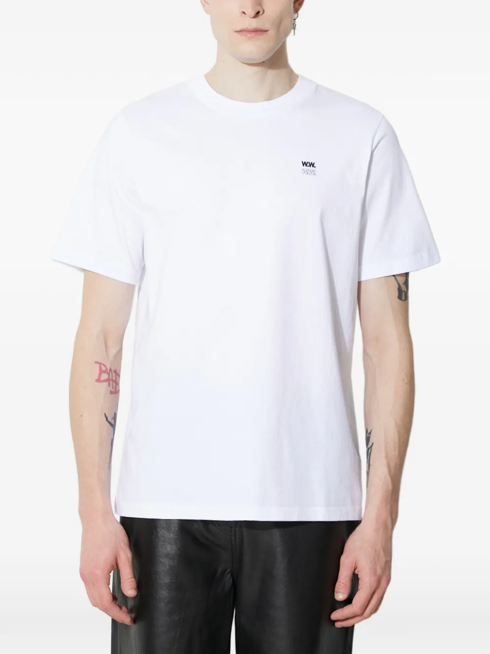Wood Wood logo-print T-shirt - Bianco