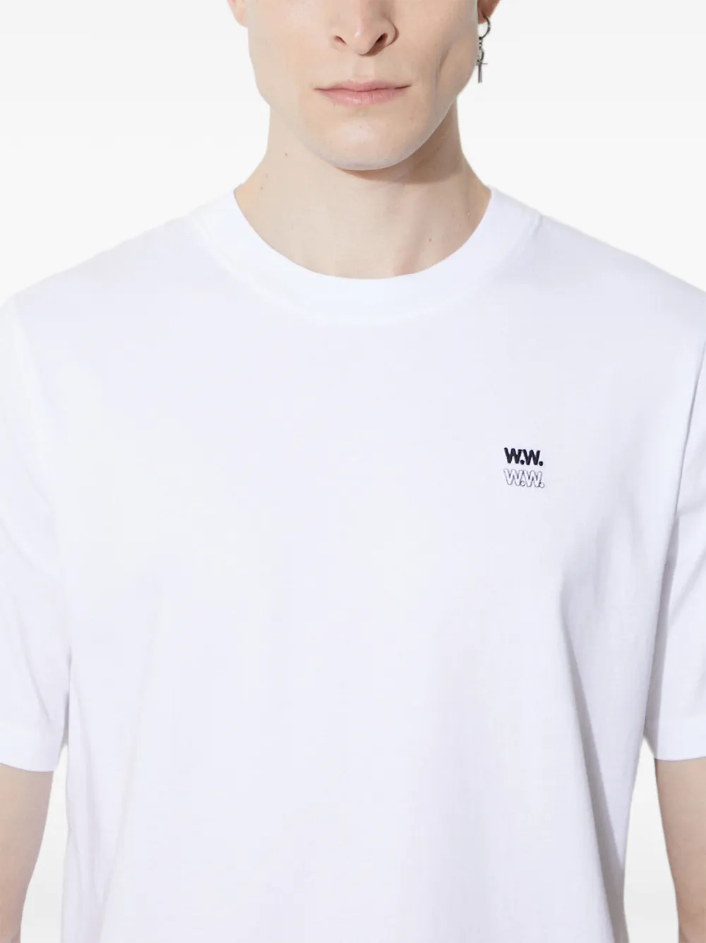 Wood T-shirt met logoprint Wit