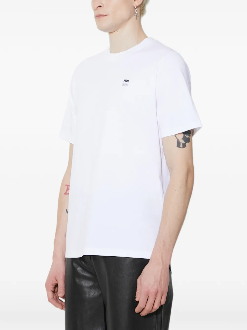 Wood T-shirt met logoprint Wit