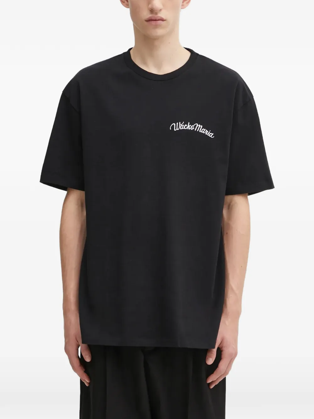 WACKO MARIA logo print knit T-shirt