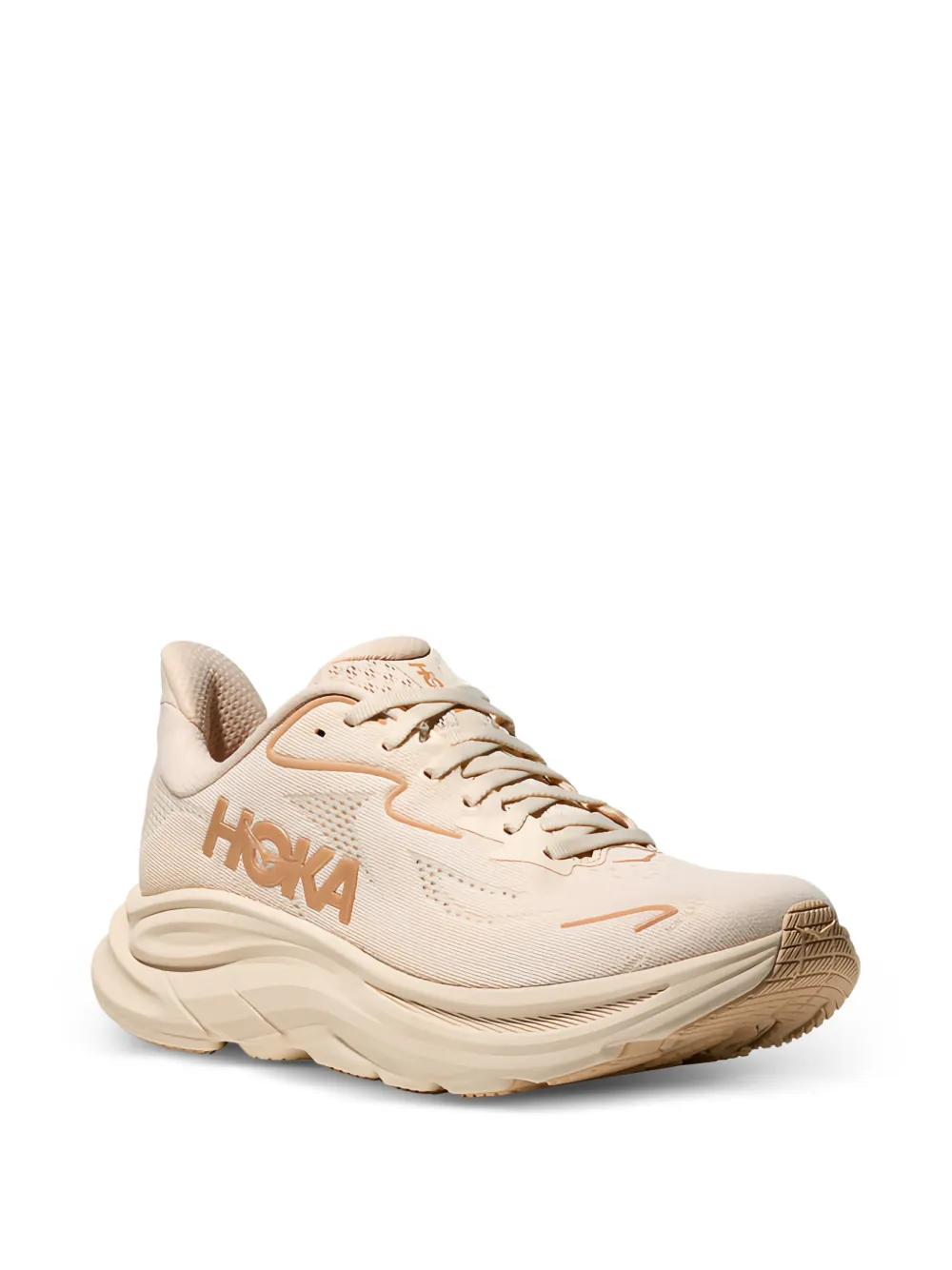 HOKA Clifton 10 Wide "Vanilla Birch" sneakers Beige