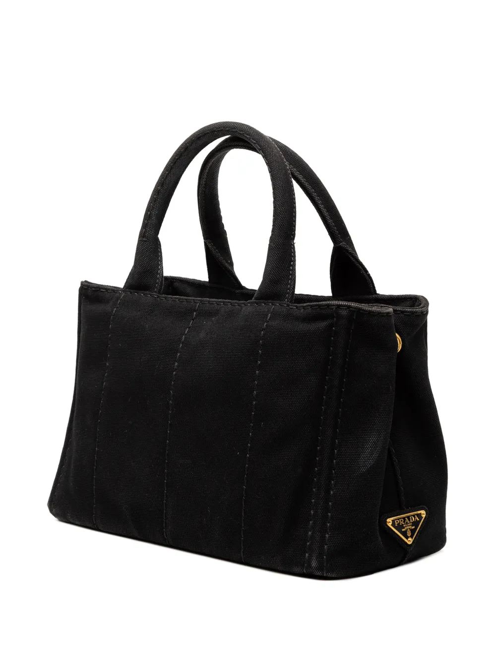  Prada Pre-owned Petit Sac à Main En Toile à Logo Canapa (2013-2025) - Noir 