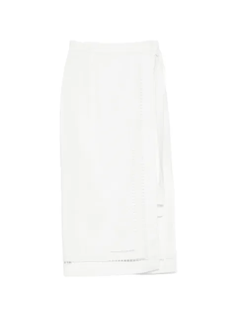 Tela embroidered midi skirt