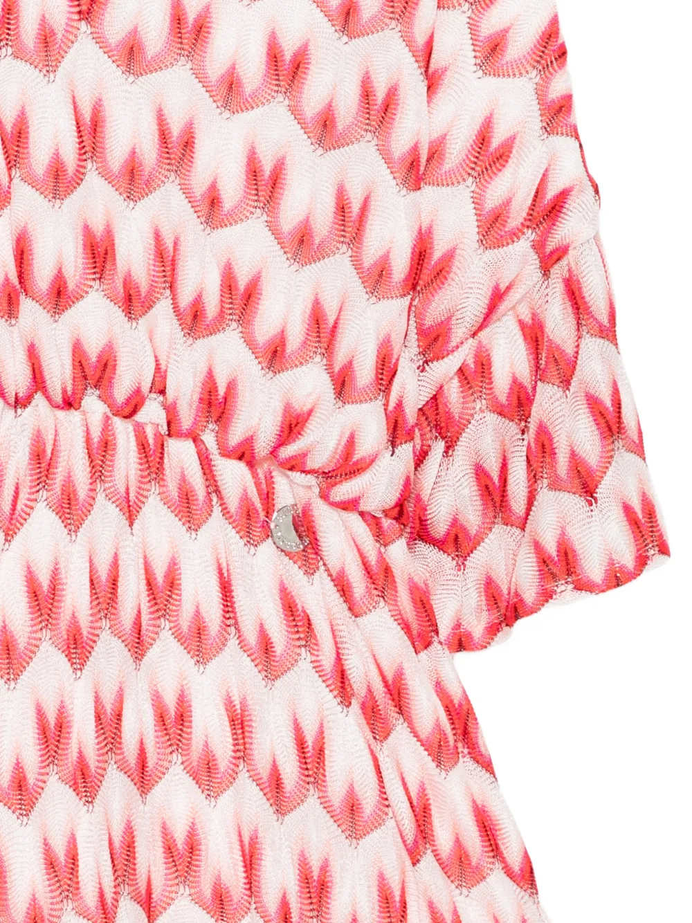  Missoni Kids Ruffled Patterned Dress - White 