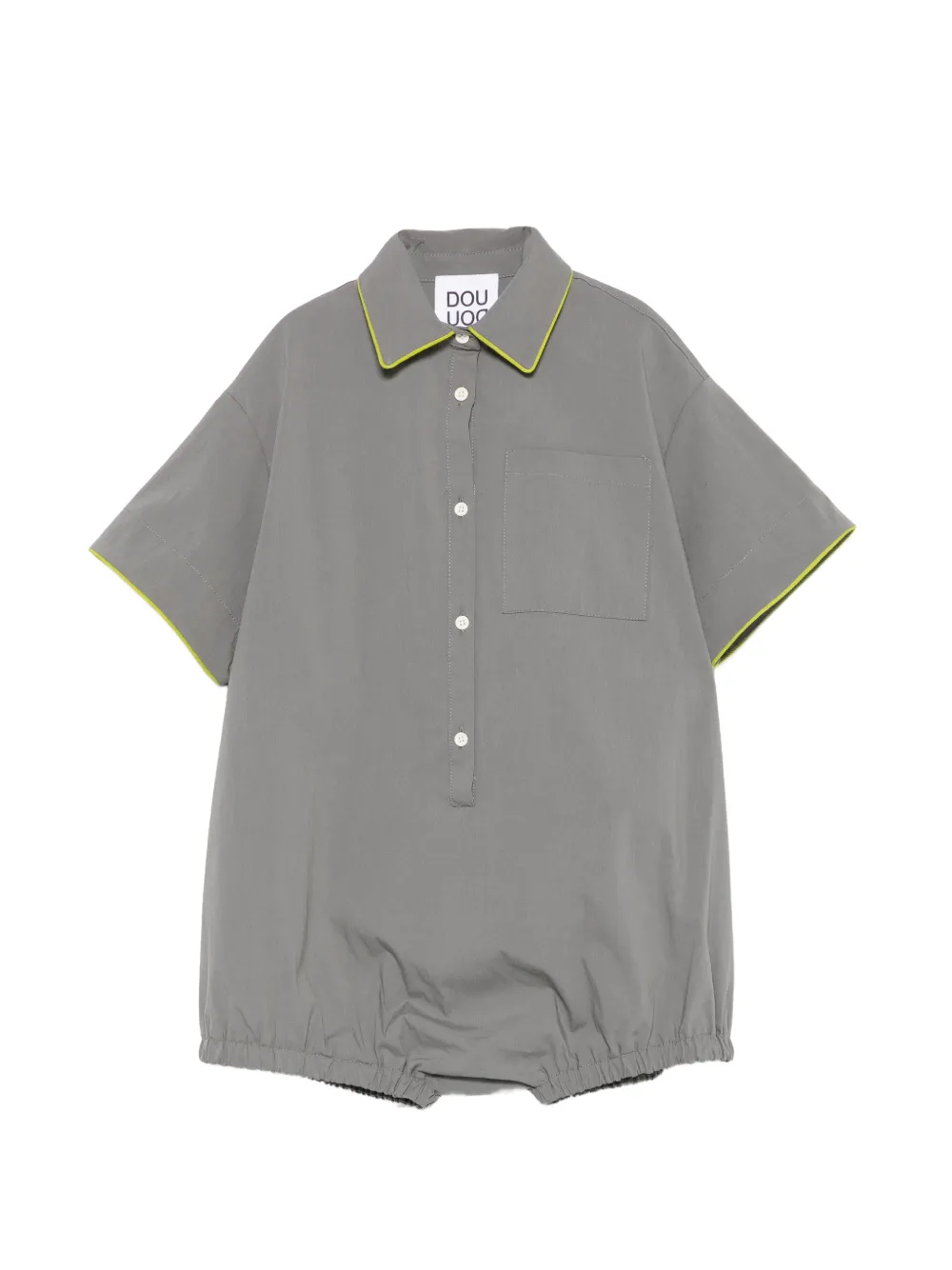 Douuod Kids buttoned dungaree - Grigio