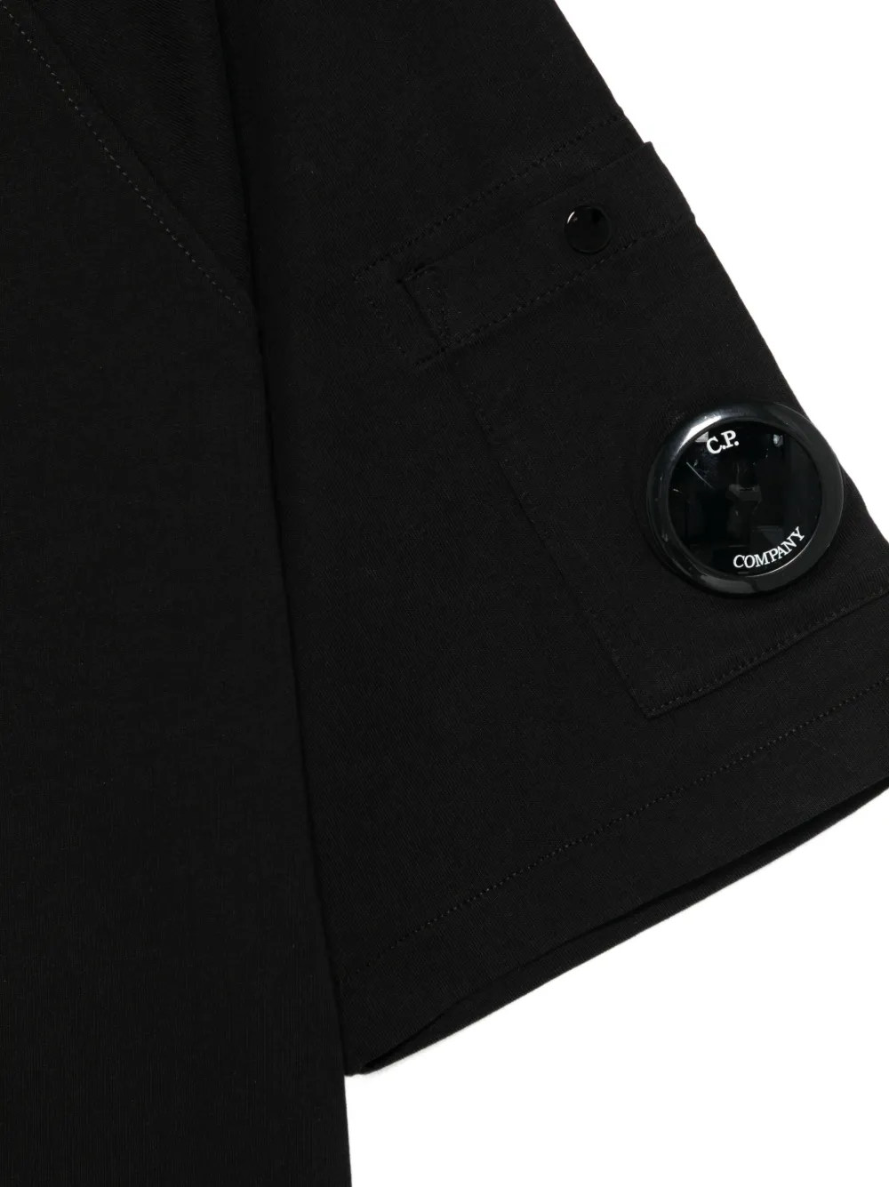  C.p. Company Kids Logo-patch T-shirt - Black 