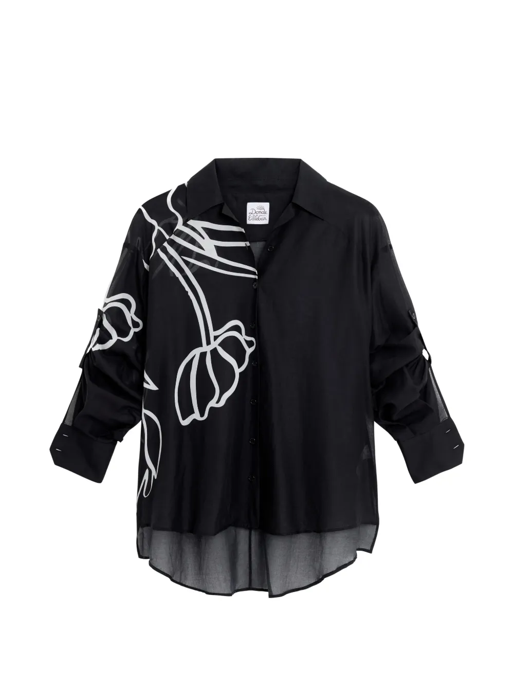 Donde Esteban Camicia Tulipanes - Nero