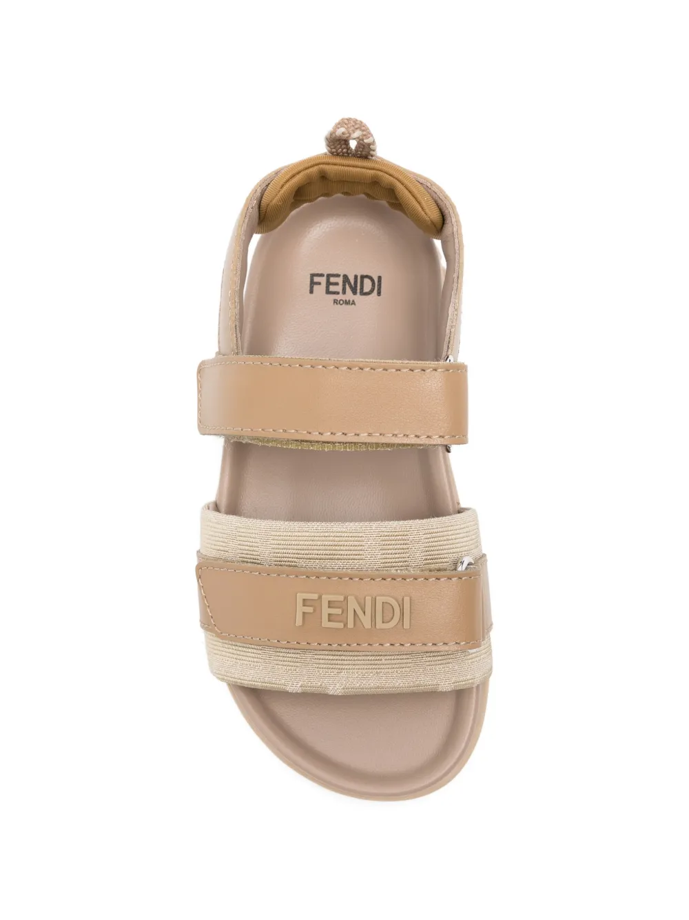 Fendi Kids Sandalen met logobandje Beige