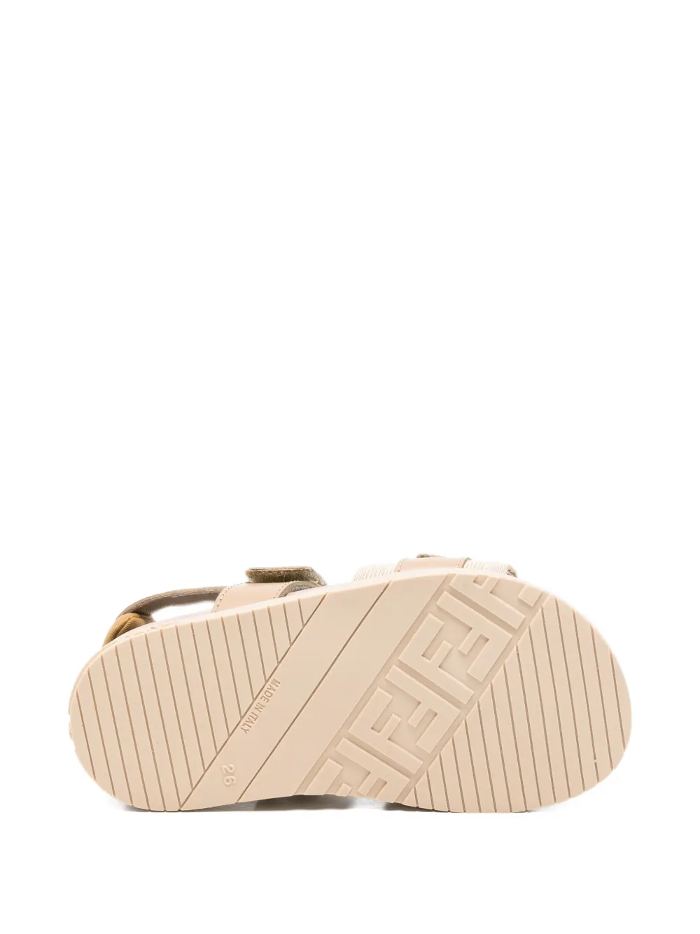 Fendi Kids Sandalen met logobandje Beige