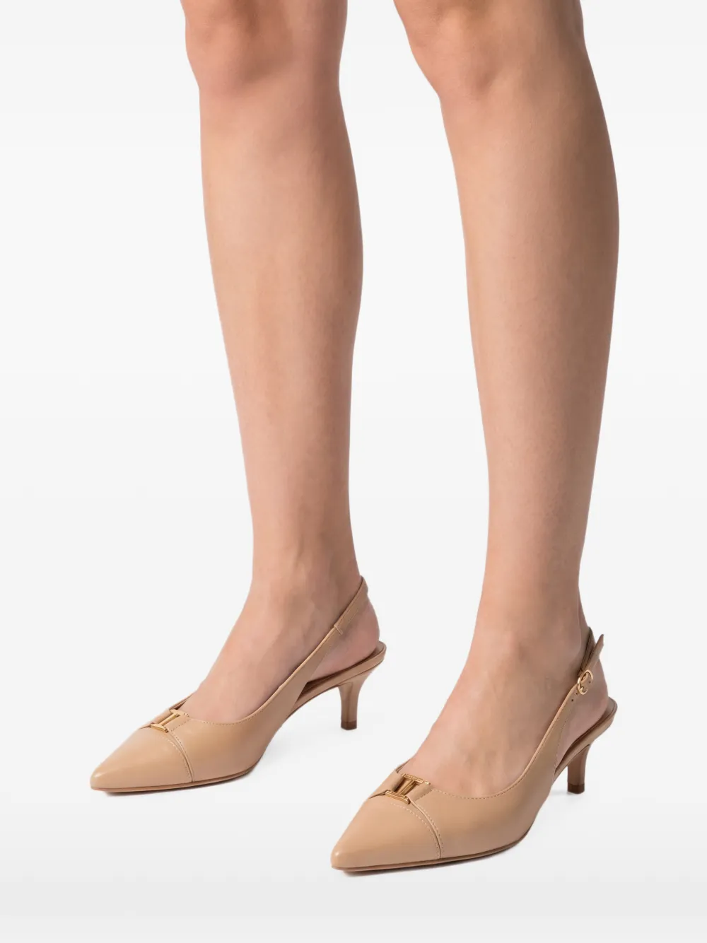 TWINSET Pumps met gespdetail Beige