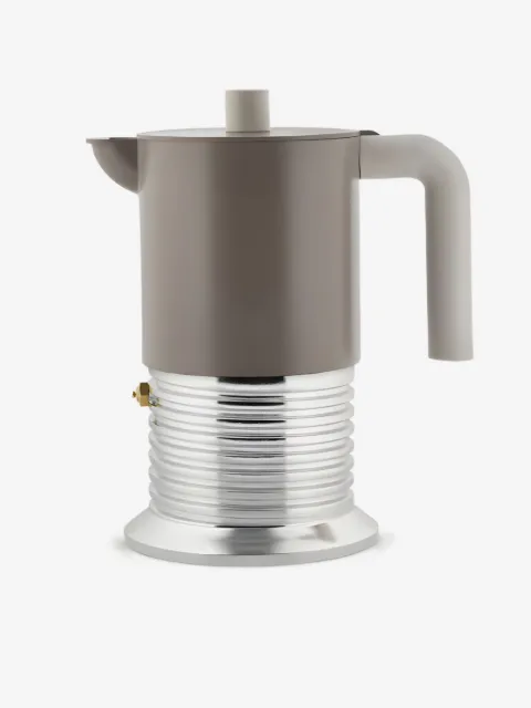 Alessi ribbed-design espresso maker