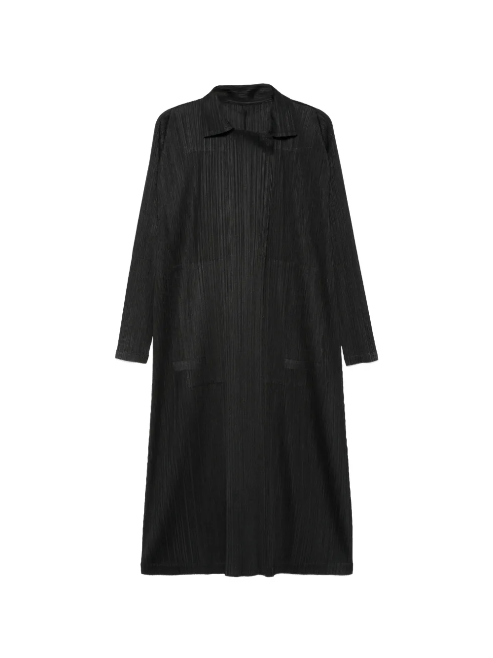 Pleats Please Issey Miyake pleated coat - Nero