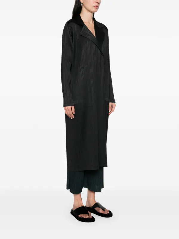 Pleats Please Issey Miyake プリーツ コート | ブラック | FARFETCH JP