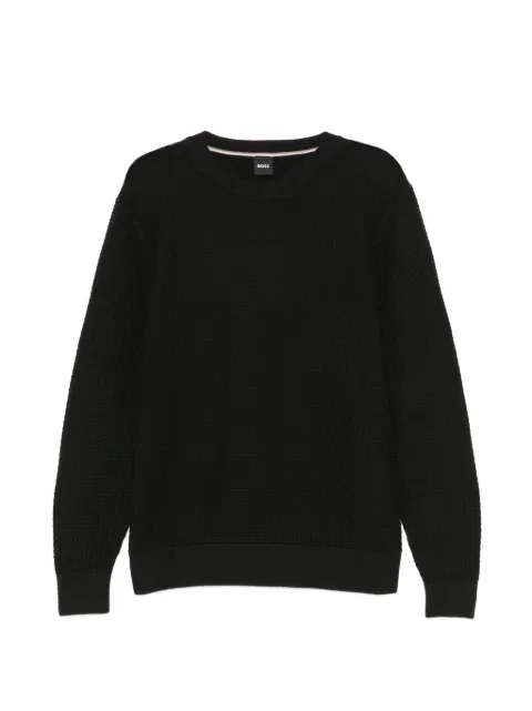 BOSS Texturierter Pullover