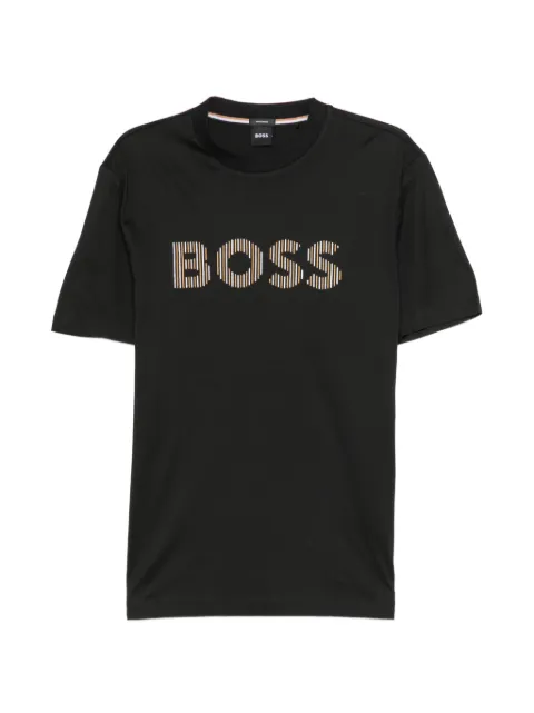BOSS T-shirt med logobroderi