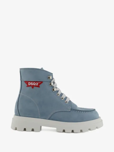 DSQUARED2 KIDS botas con agujetas y parche del logo