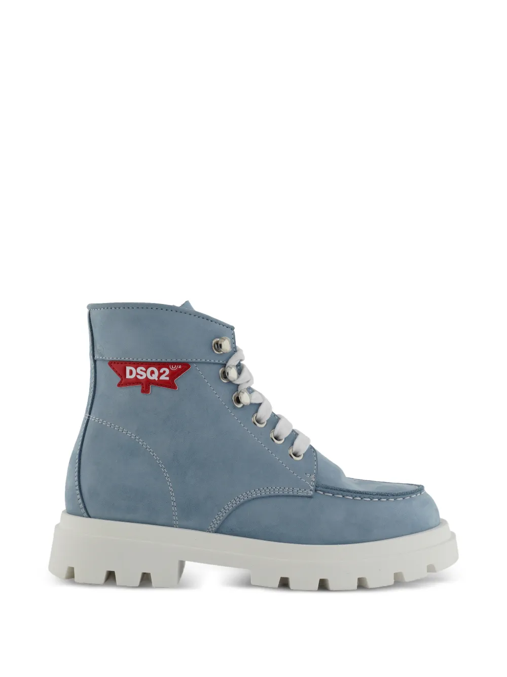 Dsquared2 Kids Logo-patch Lace-up Boots - Blue 