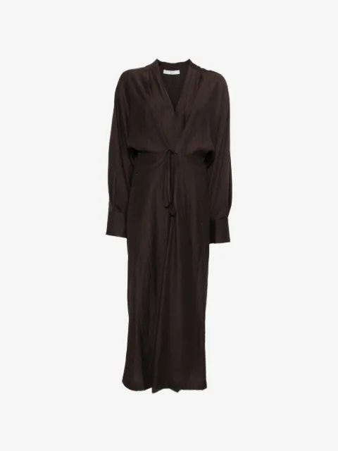 Tela vestido midi Delta con cintura lazada