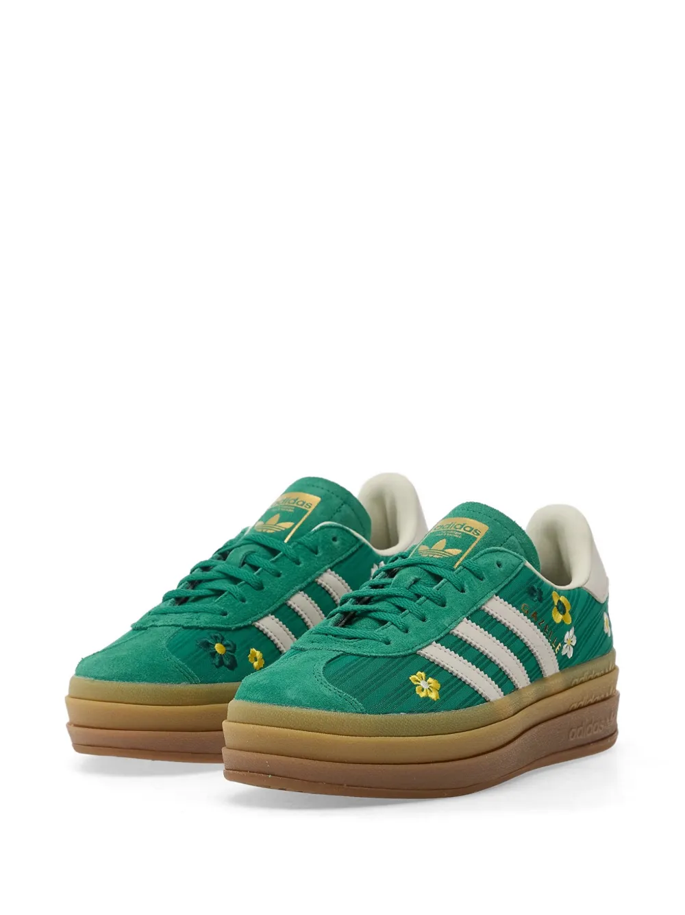 adidas Gazelle sneakers met geborduurde bloemen Groen