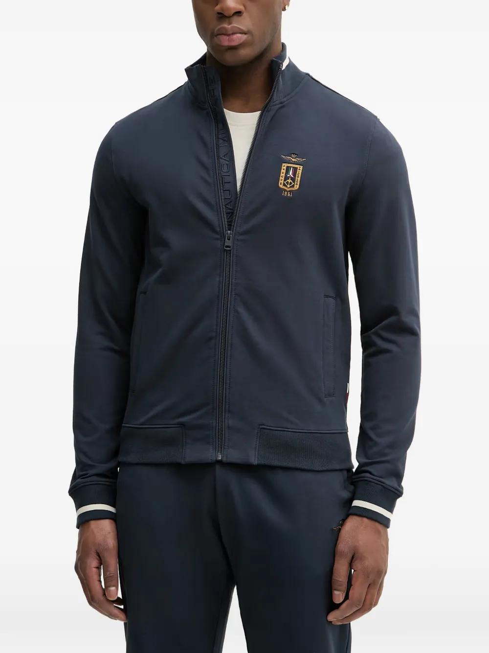 Aeronautica Militare zip-up sweatshirt - Blu