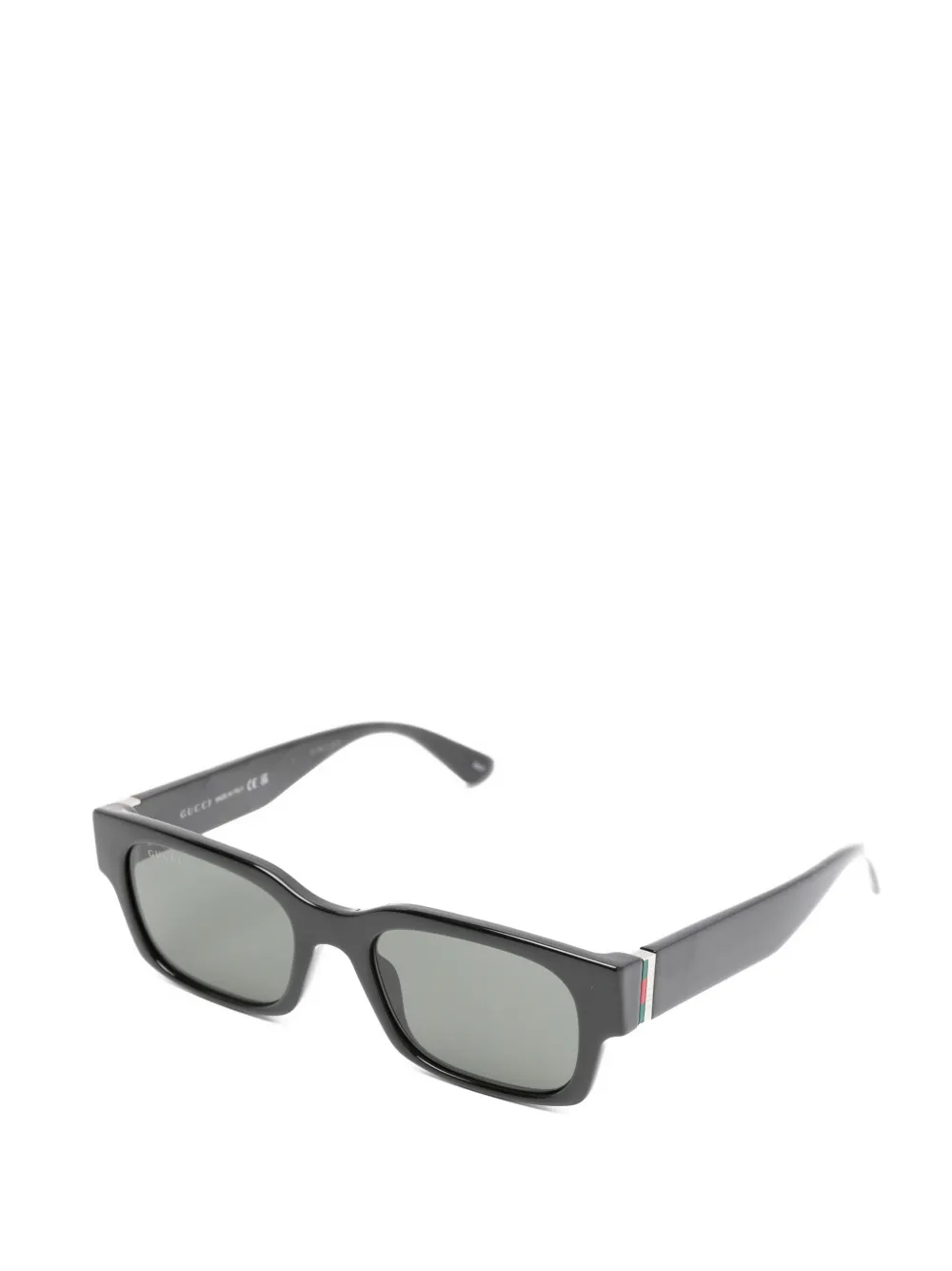 Gucci Eyewear Zonnebril met rechthoekig montuur Zwart