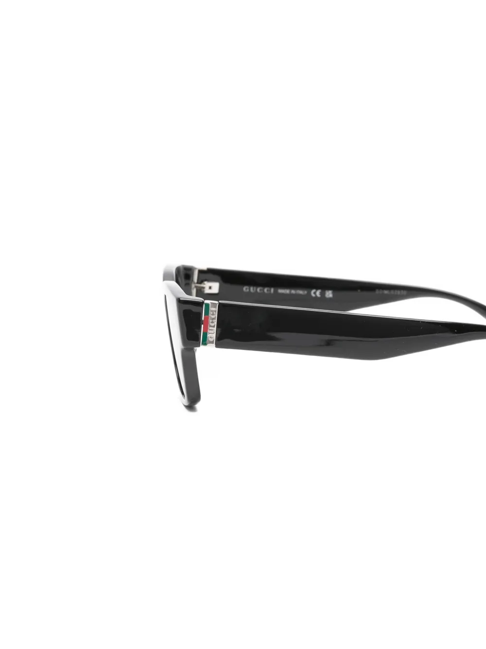 Gucci Eyewear Zonnebril met rechthoekig montuur Zwart