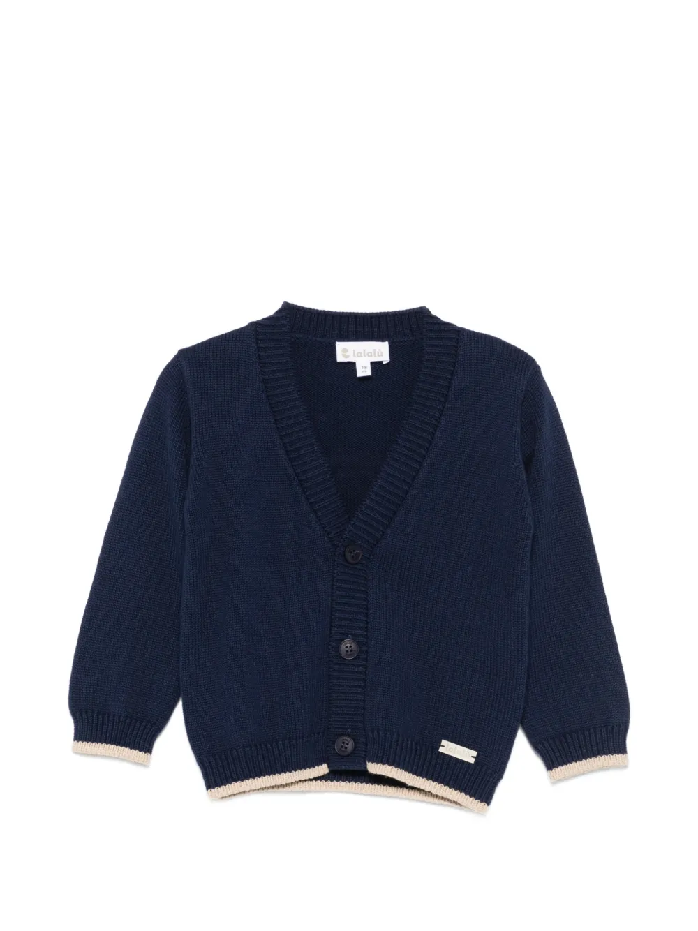 LALALU button v-neck cardigan - Blu