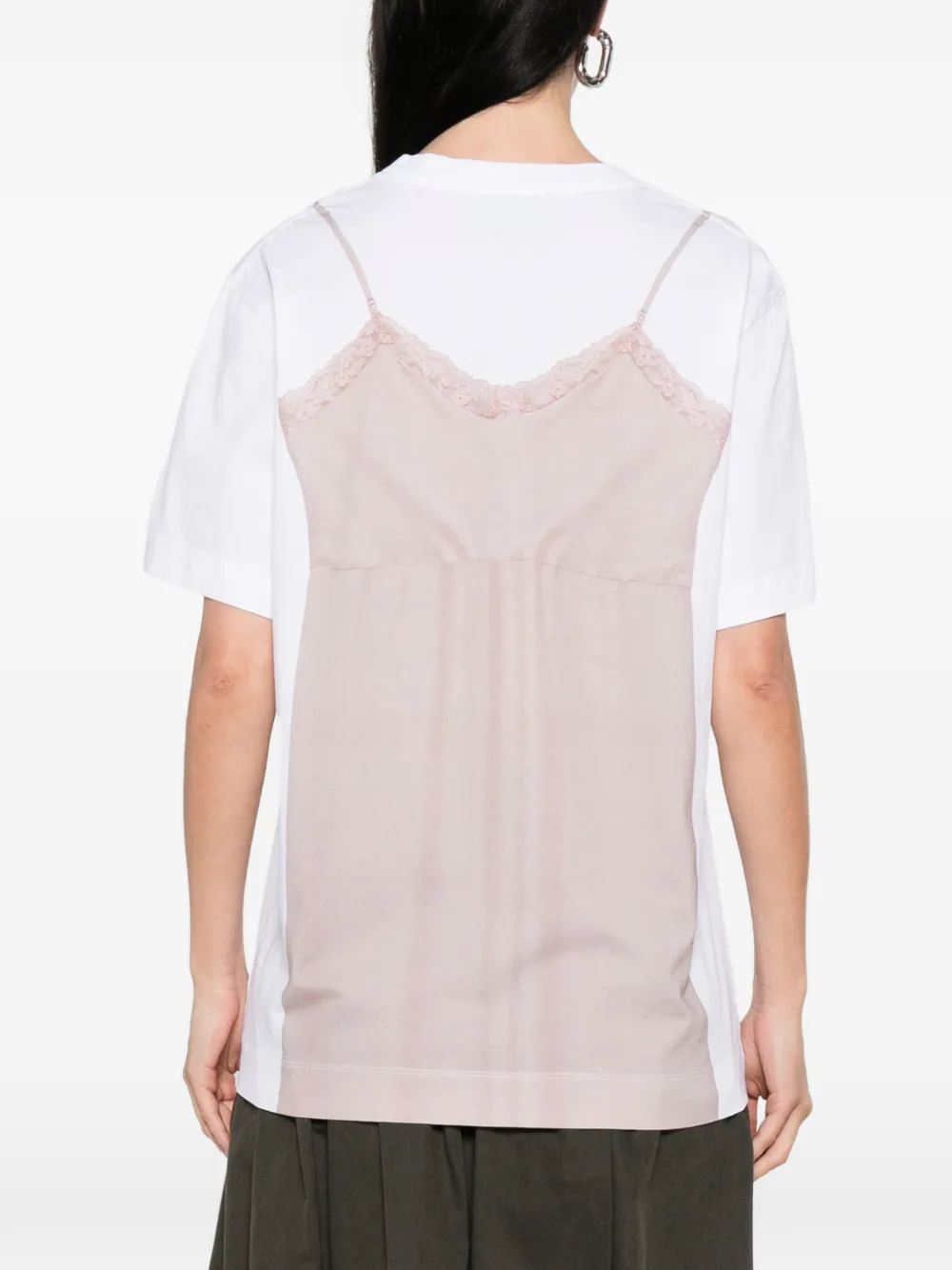 Simone Rocha T-shirt met strik sjerp Wit