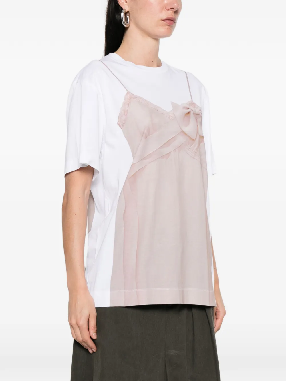  Simone Rocha Bow-print T-shirt - White 