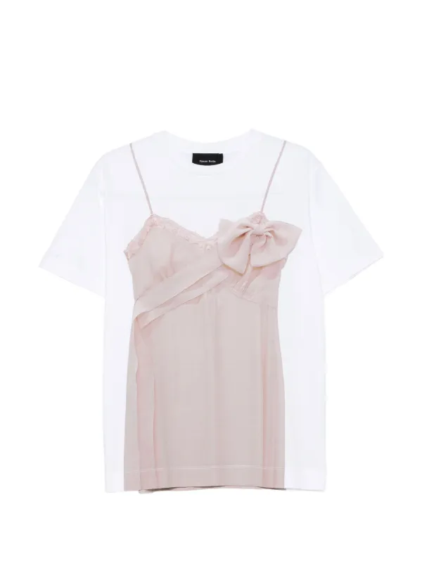 Simone Rocha Bow Sash T-shirt in White