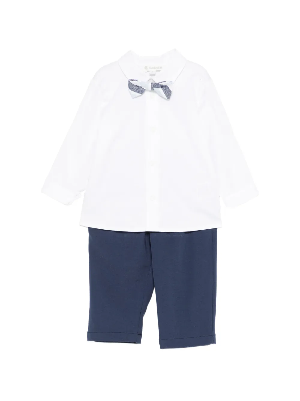 LALALU bow-tie trousers set - Blu